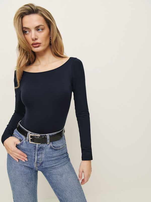 Serene Knit Bodysuit - Midnight